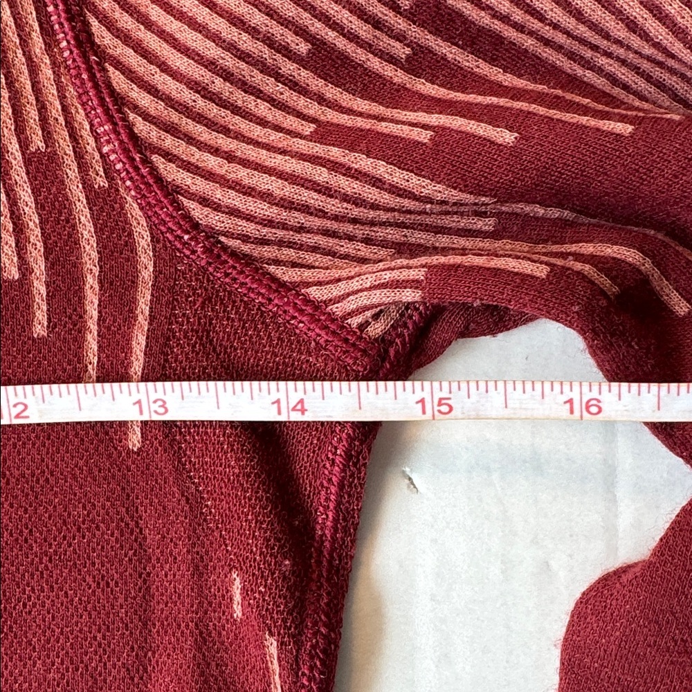 Smartwool Burgundy/Walnut 1/4 Zip-Up Intraknit 200 Base Layer size S Small - Picture 7 of 8